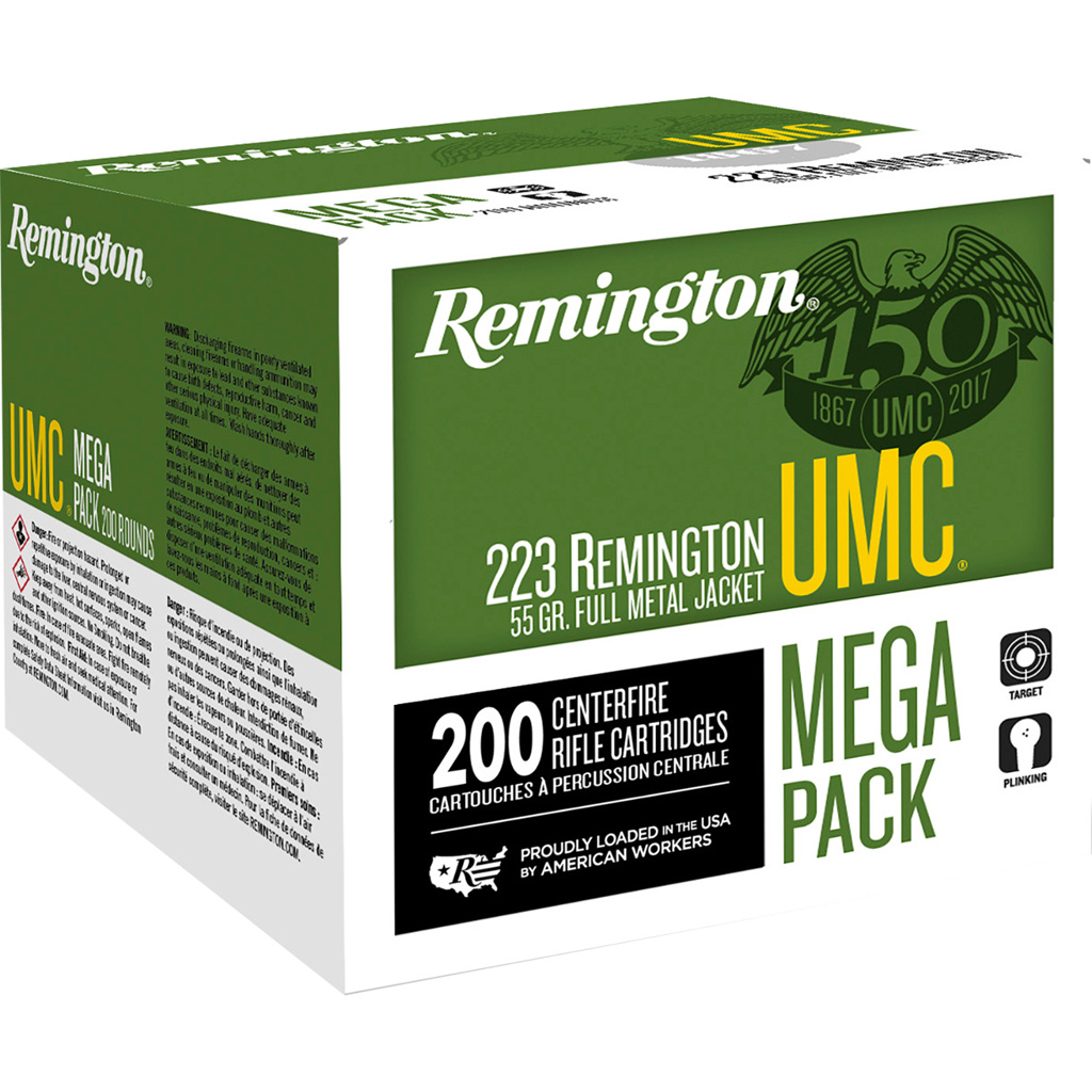 Remington Umc Centerfire Rifle Ammo 223 Rem 45 Gr Jhp 200 Rd Kinseys Outdoors 