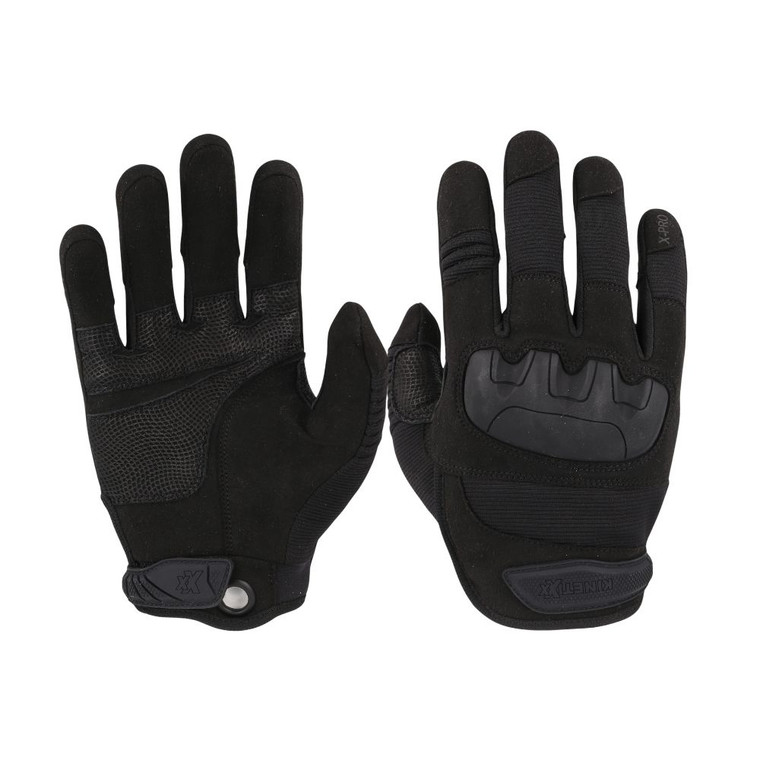 KinetiXx X-Pro Tactical Glove in Black – High-performance combat glove with reinforced grip, TPR elements, and touchscreen compatibility