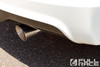 Full-Race exhaust tip beneath a Civic Si rear bumper