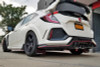 Rally Armor 17-18 Honda Civic Type R (Type R Only) UR Black Mud Flap w/ White Logo