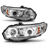 2006-2011 Honda Civic Coupe Projector Headlights w/ Halo Chrome (CCFL)