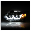 Spyder Honda Civic 16-21 2DR/4DR/Hatchback Headlight Black PRO-YD-HC16PL-SEQ-BK
