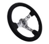 NRG Reinforced Steering Wheel (350mm / 3in. Deep) Blk Suede w/Hydrodipped Digi-Camo Spokes