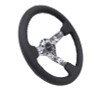 NRG Reinforced Steering Wheel (350mm / 3in. Deep) Blk Leather w/Hydrodipped Digi-Camo Spokes