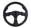 NRG Reinforced Steering Wheel (320mm) Black Leather w/Black Stitching