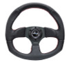 NRG Reinforced Steering Wheel (320mm Horizontal / 330mm Vertical) Leather w/Red Stitching