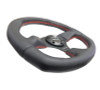 NRG Reinforced Steering Wheel (320mm Horizontal / 330mm Vertical) Leather w/Red Stitching