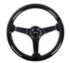 NRG Reinforced Steering Wheel (350mm / 3in Deep) Classic Blk Sparkle Wood Grain w/Blk 3-Spoke Center