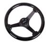 NRG Reinforced Steering Wheel (350mm / 3in Deep) Classic Blk Sparkle Wood Grain w/Blk 3-Spoke Center