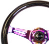 NRG Classic Wood Grain Steering Wheel (350mm) Black Sparkle/Galaxy Color w/Neochrome 3-Spoke