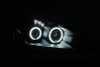 ANZO 2005-2006 Acura Rsx Projector Headlights w/ Halo Black