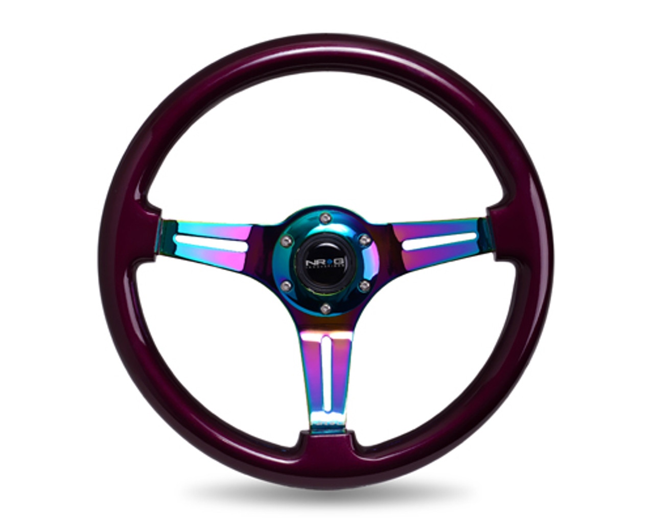 NRG ステアリング 3スポーク 350mm NRG Racing 3 Spoke NeoChrome Steering Wheel 350MM in