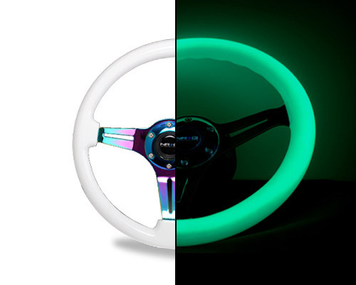 NRG Racing 3 Spoke NeoChrome Steering Wheel 350MM in multiple colors