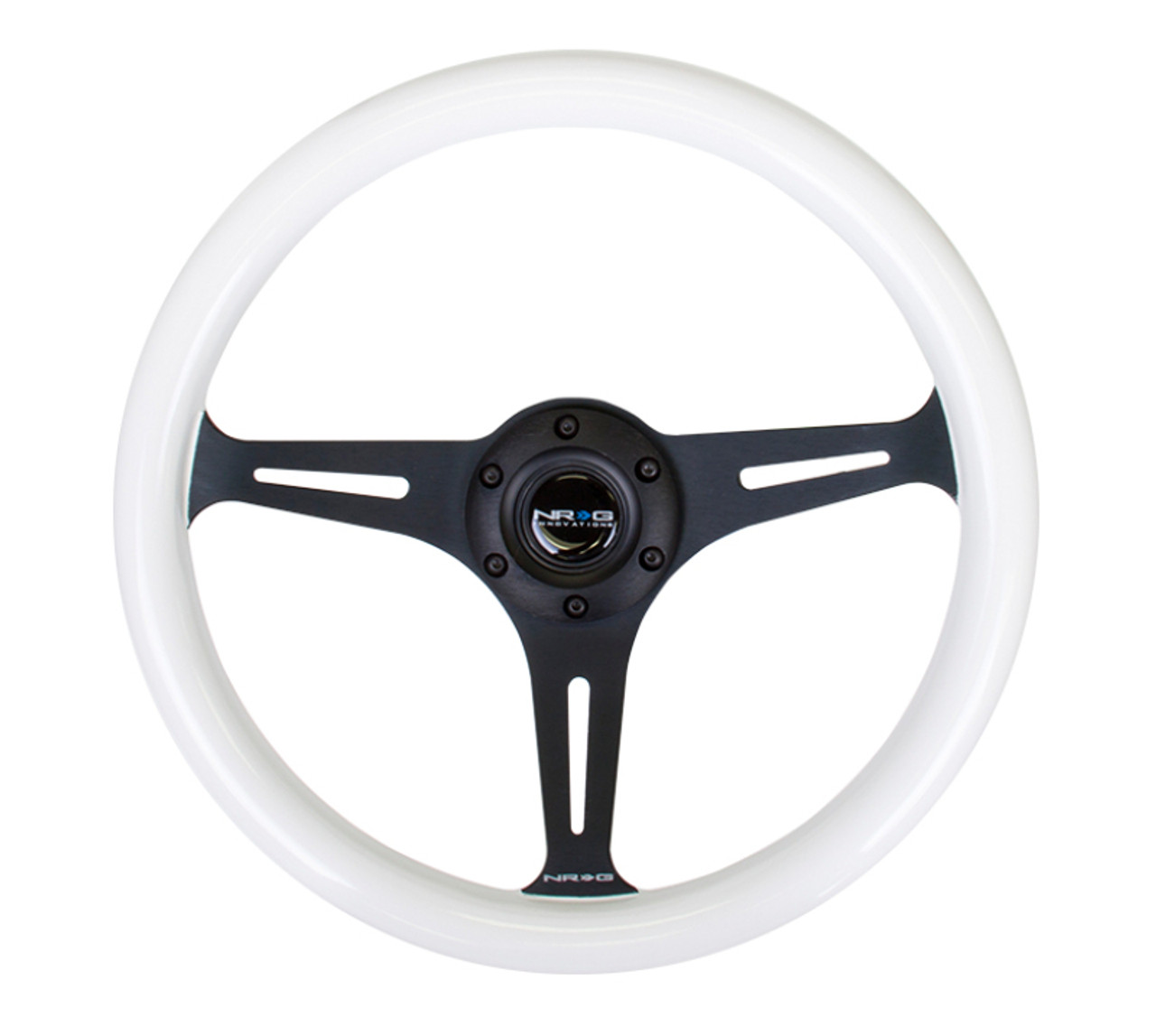 NRG Classic Wood Grain Steering Wheel (350mm) Glow-N-The