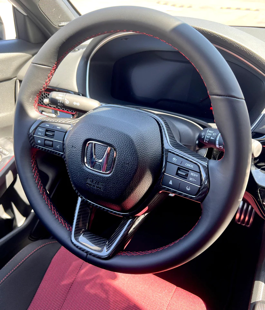 11th gen civic carbon fiber steering wheel trim