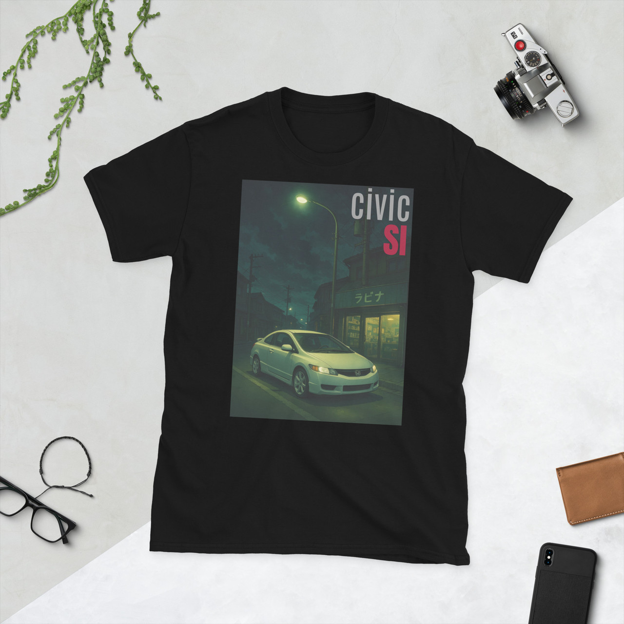 ♥本田様♥ 06-11 Civic Si Coupe in Japan T-Shirt Short-Sleeve 100% Cotton