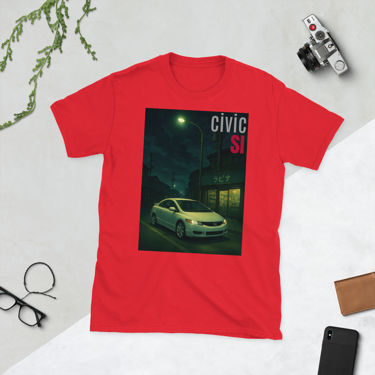 06-11 Civic Si Coupe in Japan T-Shirt Short-Sleeve 100% Cotton