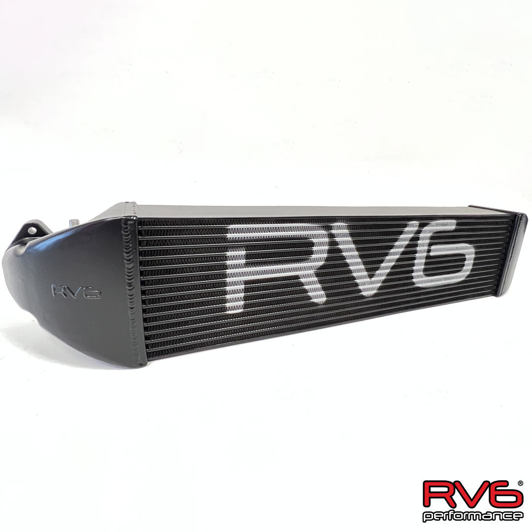 RV6 FL5 tube-and-fin front-mount intercooler in black