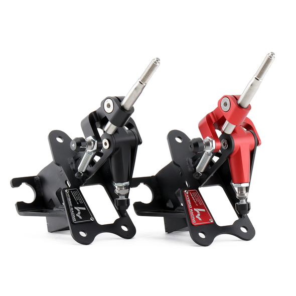 Hybrid Racing V2 short shifter black and red finish options
