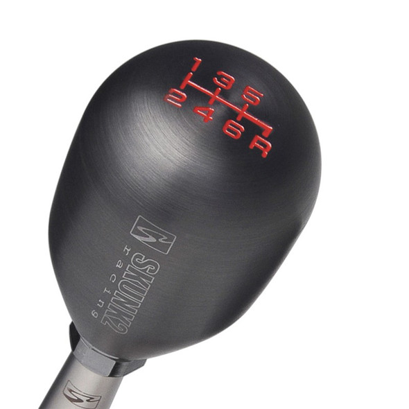 Skunk2 gunmetal weighted shift knob with red six-speed pattern