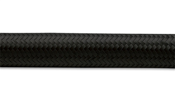 Vibrant -6 AN Black Nylon Braided Flex Hose (10 foot roll)