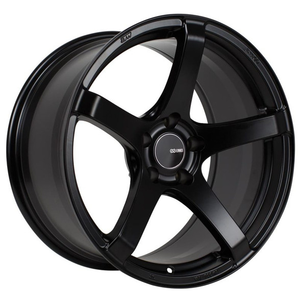 Enkei Kojin 18x8 45mm Offset 5x114.3 Bolt Pattern 72.6mm Bore Dia Matte Black Wheel