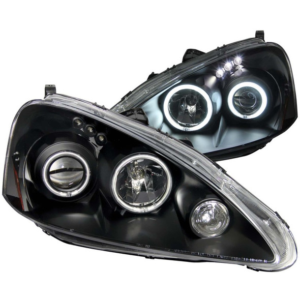 2006-2011 Honda Civic Coupe Projector Headlights w/ Halo Chrome