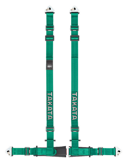 Takata DRIFT II Snap / Bolt – 4 Point 2″ Racing Seat Belt Harness (Green or Black)