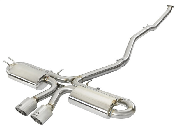 aFe Takeda Cat-Back Exhaust System w/ Polished Tips 2017 Honda Civic Si Coupe I4 1.5T 3in 304 SS
