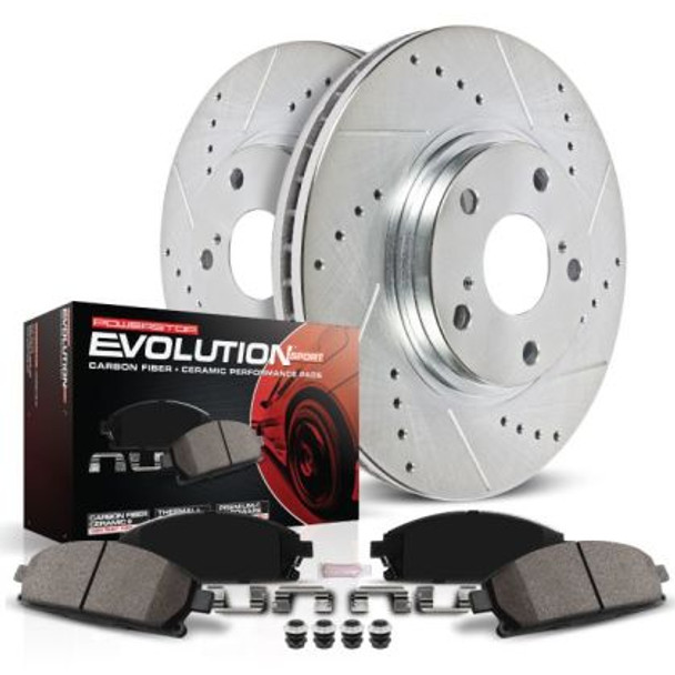 Power Stop 17-21 Honda Civic Si Front & Rear Z23 Evolution Sport Brake Rotor & Pads Kit (K7935)