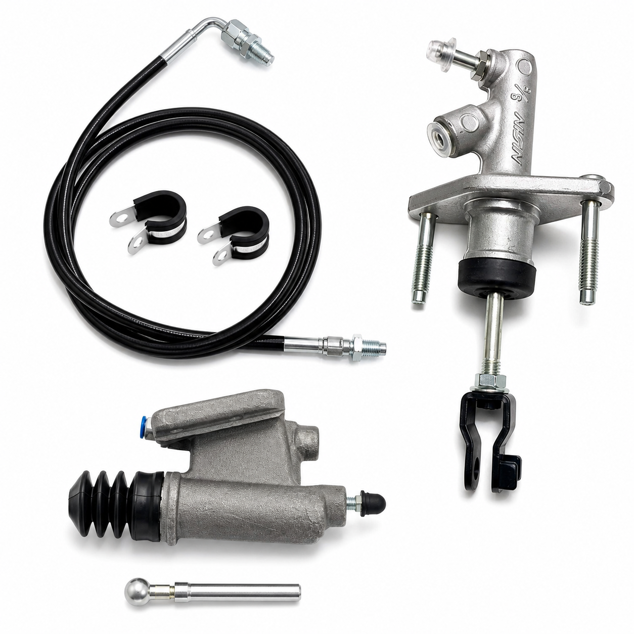 HARDmotion Heavy Duty Rubber Coated Stainless Steel Line & Nissin EM1 CMC & Slave Combo