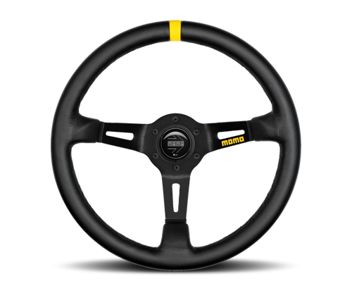 MOMO フェラーリ ディーノ ホーンボタン/ステアリング/208/308 Momo MOD08 Steering Wheel 350 mm - Black Leather/Black Spokes/1