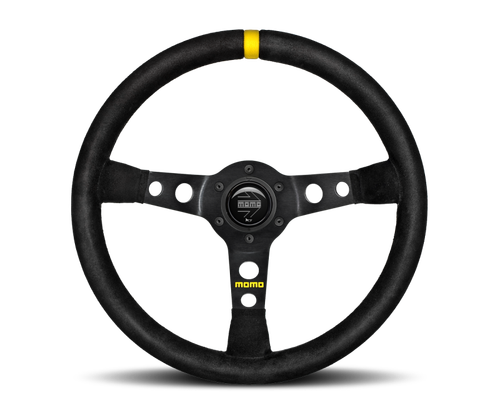 Momo MOD07 Steering Wheel 350 mm - Black Suede/Black Spokes/1