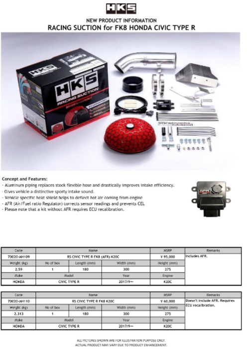 HKS 16-21 Honda Civic Type R FK8 / Si Error Suspension Canceller Type-H