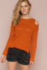 Carmen Hi Low Sweater - Rust Orange
