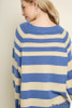 Julie Striped Sweater - Blue/Oatmeal