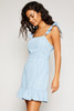 Ella Strap Ruffle Dress - Light Denim