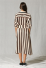 Lori Multi Color Striped Dress - Ivory