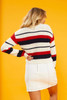 Amelia Stripe Knit Sweater - White/Blue/Red