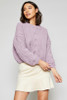 Azalea Crop Sweater - Lavender Violet