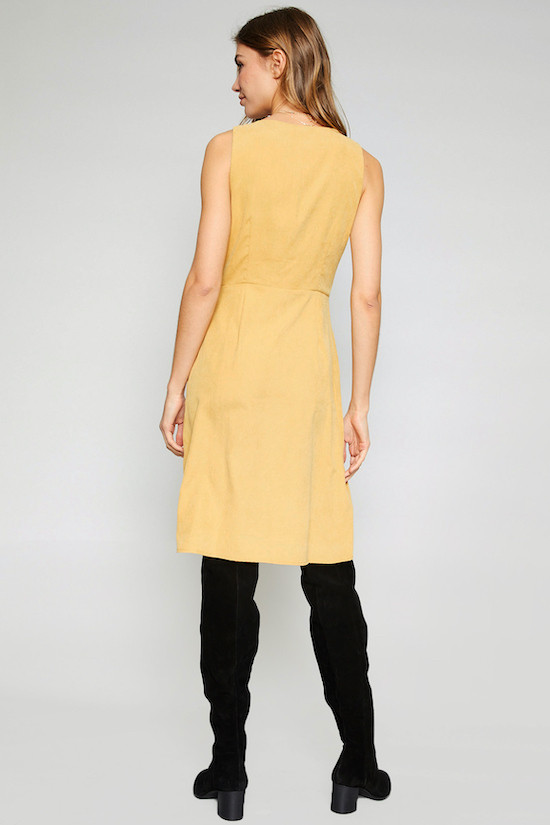 Kaveri Asymmetrical Dress Yellow Gold