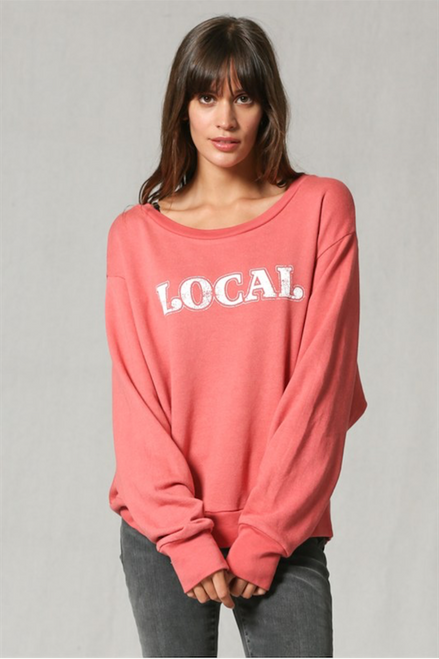 Local Graphic Sweatshirt Top - Sienna/Pink