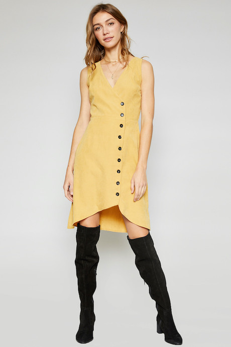 Sadie & Sage - Kaveri Asymmetrical Dress - Yellow Gold