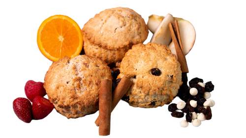 Assorted flavours of scones