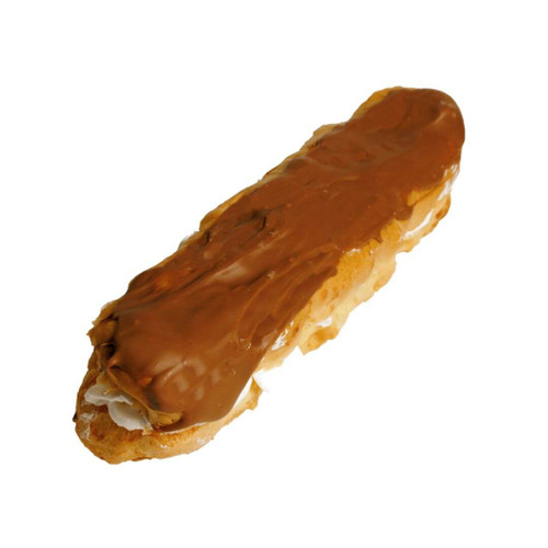 Chocolate eclair with fresh real whipped cream