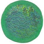 Felted Wool and Cotton Pot Trivet Nepal #4 Felted Wool and Cotton Pot Trivet Nepal #4