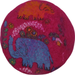 Felted Wool and Cotton Pot Trivet Nepal #8
