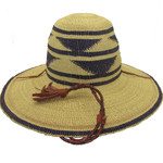 African Straw Hat with Chin Strap #127-Fits 20.5"-21.5" Head