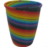 African Zulu Telephone Wire Basket Tall Cup #4