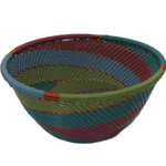 African Zulu Telephone Wire Basket Small Deep Bowl #19